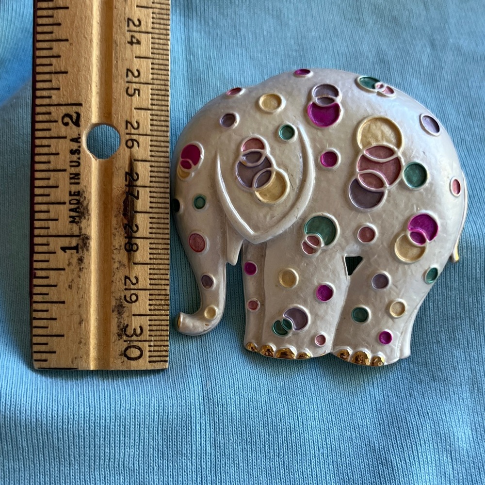 Colorful Elephant Brooch - Picture 2 of 6
